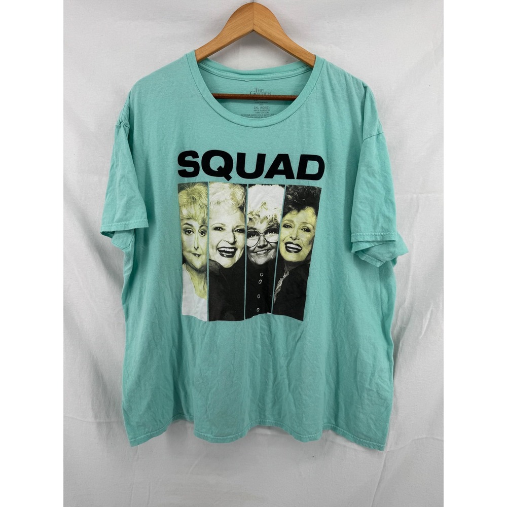 The Golden Girls Squad Graphic T-Shirt Mint Green Cotton 2XL Sitcom TV Show Tee